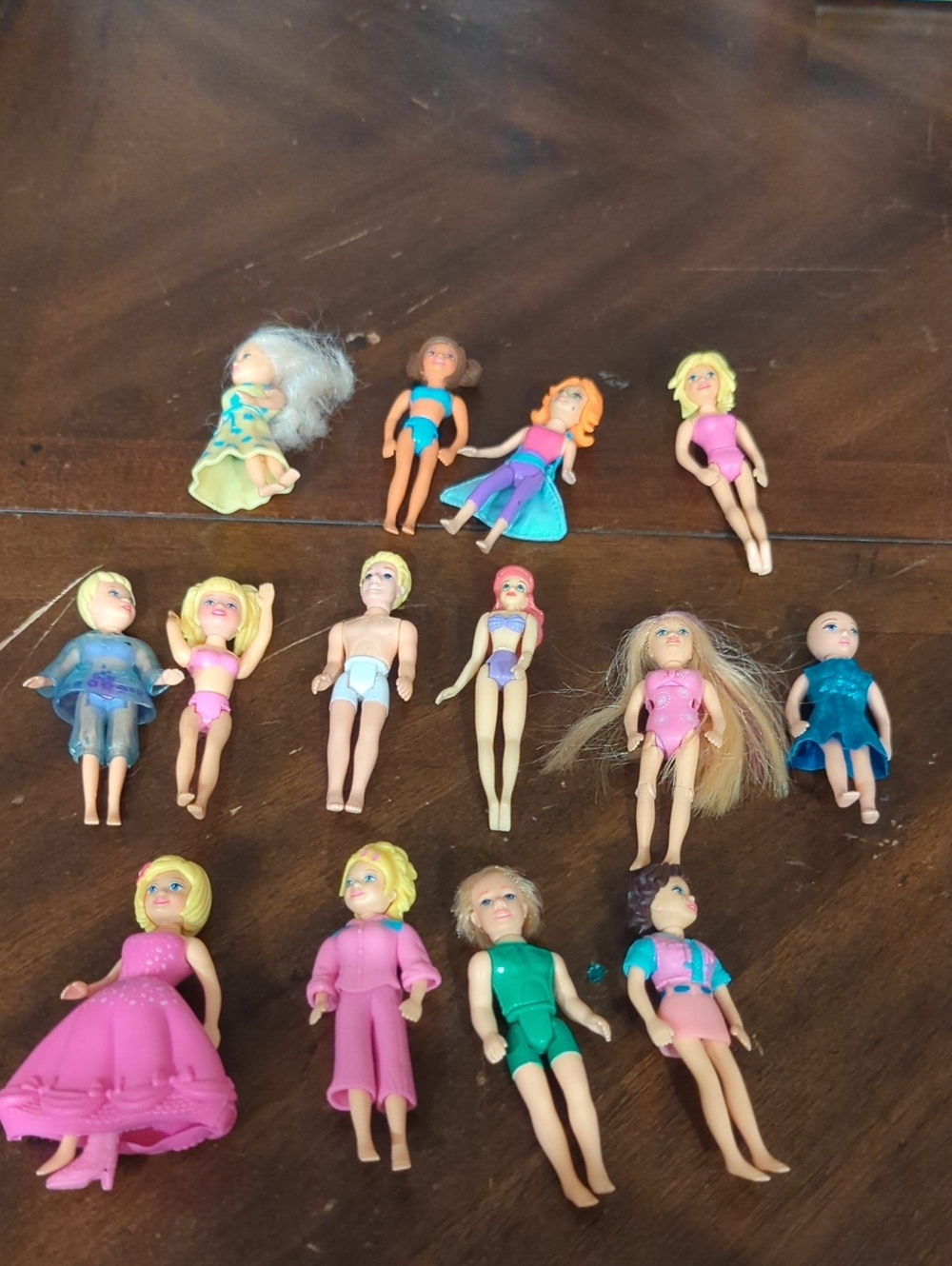 Vintage Y2K Mattel Polly Pocket Doll Lot of 14 (Rooted Rick & Disney)